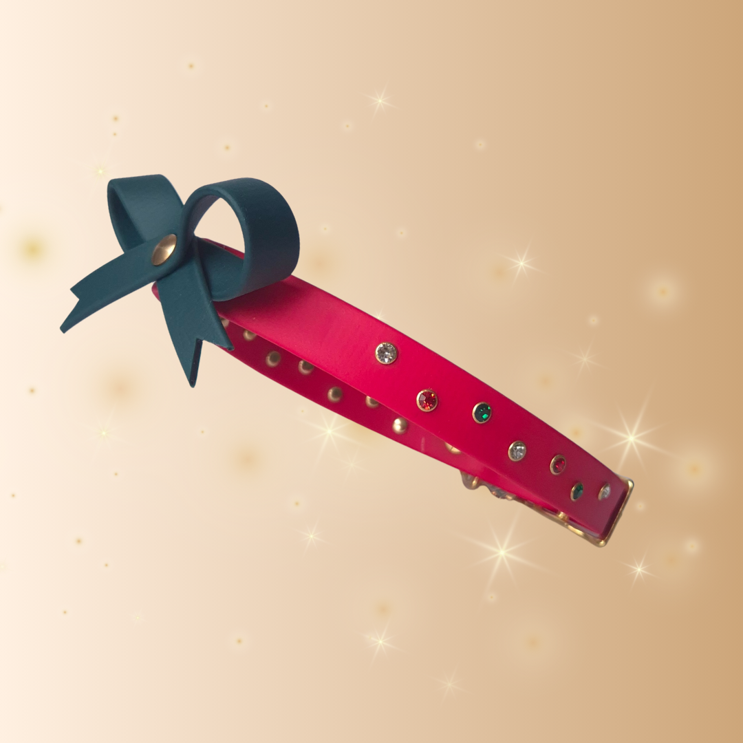 Noël | Collier strass et nœud