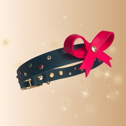 Noël | Collier strass et nœud